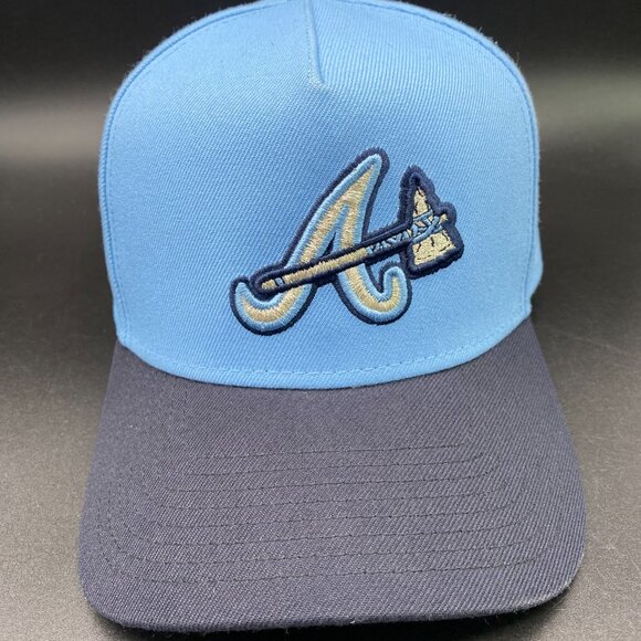 New Era Atlanta Braves Cap Hat Men's OSFM w/ Adjustable Strap Blue - Picture 2 of 15